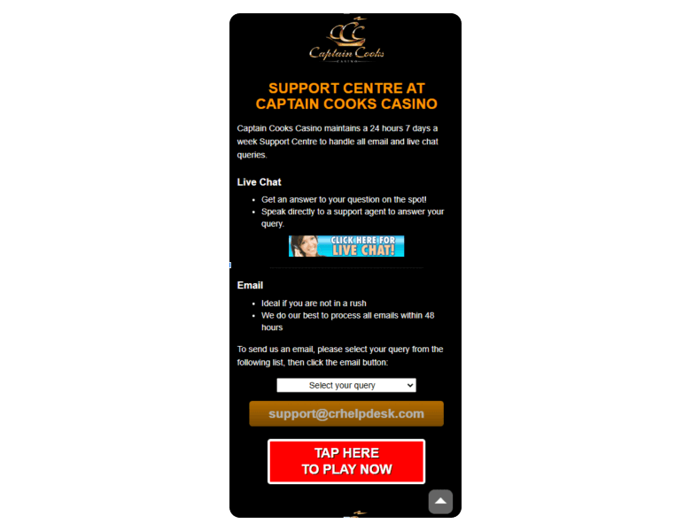 Captain Cooks Casino Bild